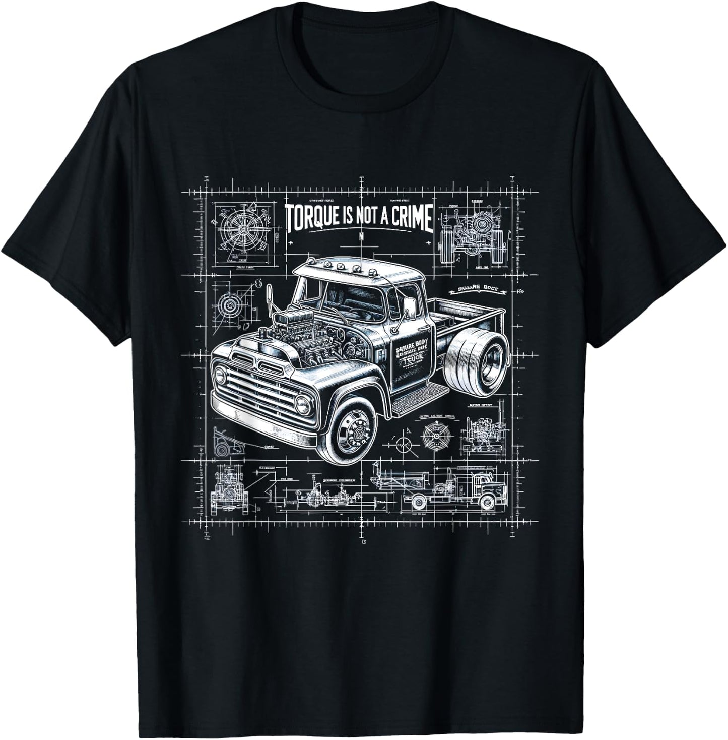 Square Body Truck T-Shirt - T-Shirt | Black