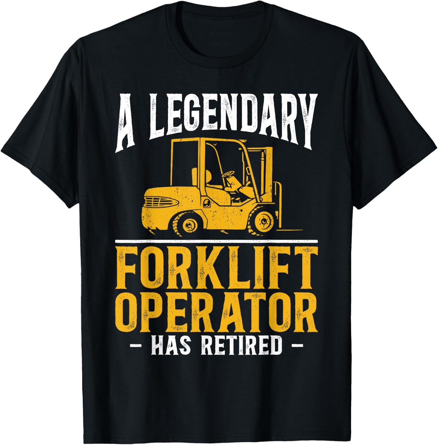 Certified Forklift Truck Operator Retirement Vintage A T-Shirt - T-Shirt | Black