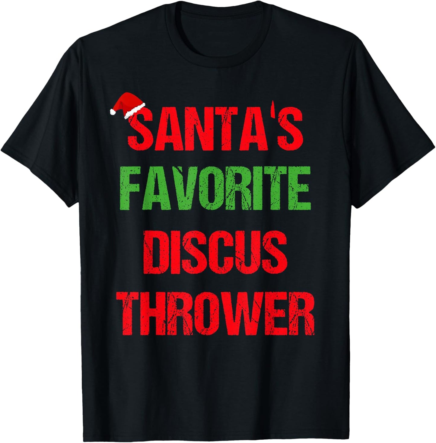 Discus Thrower Funny Pajama Christmas Gift T-Shirt - T-Shirt | Black
