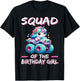 SQUAD of the Birthday Girl Monster Truck Unicorn 1st Bday T-Shirt - T-Shirt | Black