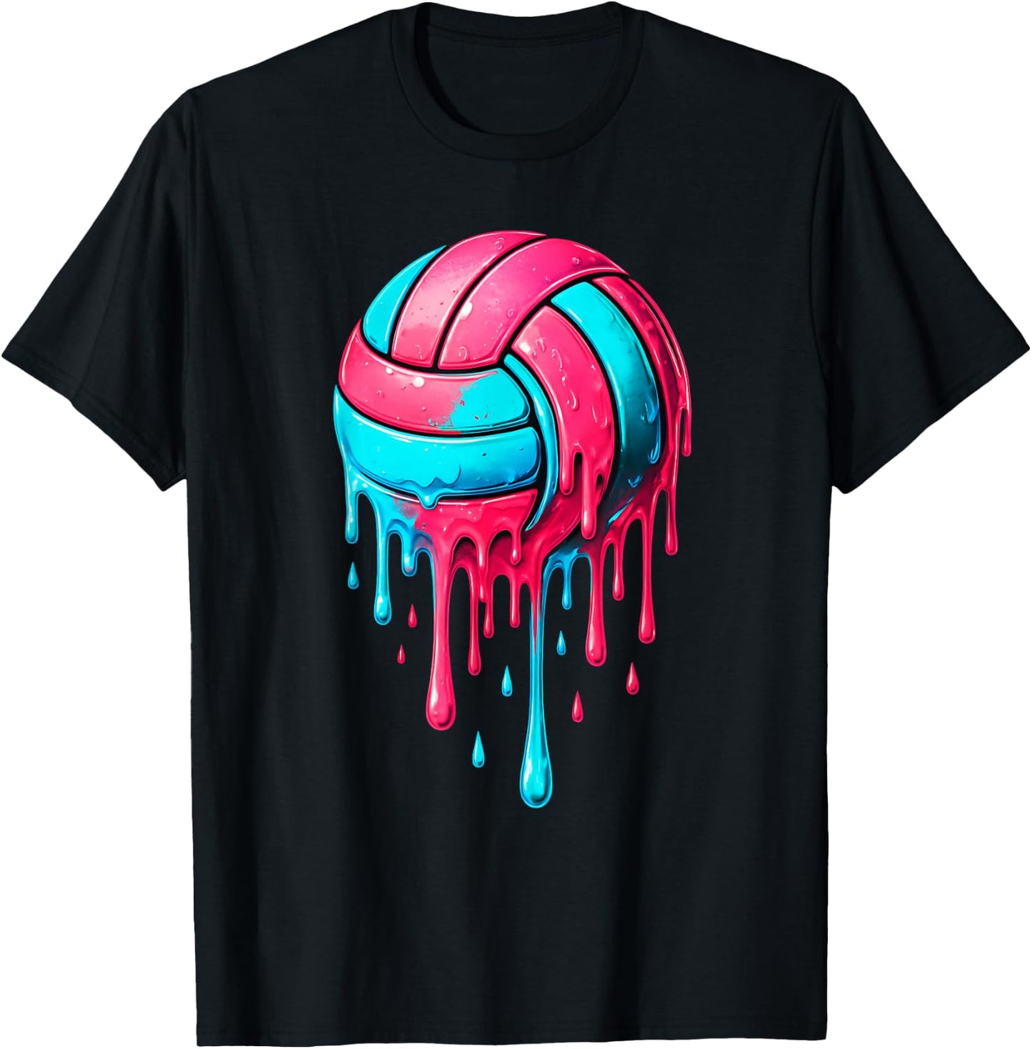 Volleyball Drip for Boys Ice Cream Feel The Drip Volleyball T-Shirt - T-Shirt | Black