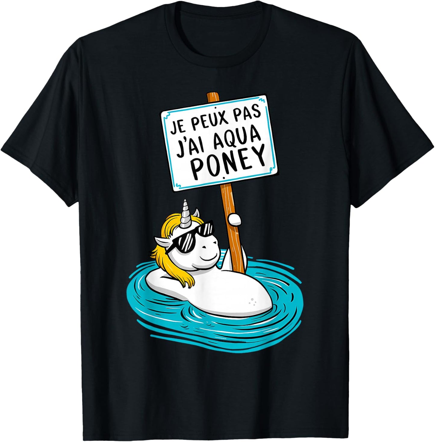 I Can't Have Aqua Pony , Black, S T-Shirt - T-Shirt | Black