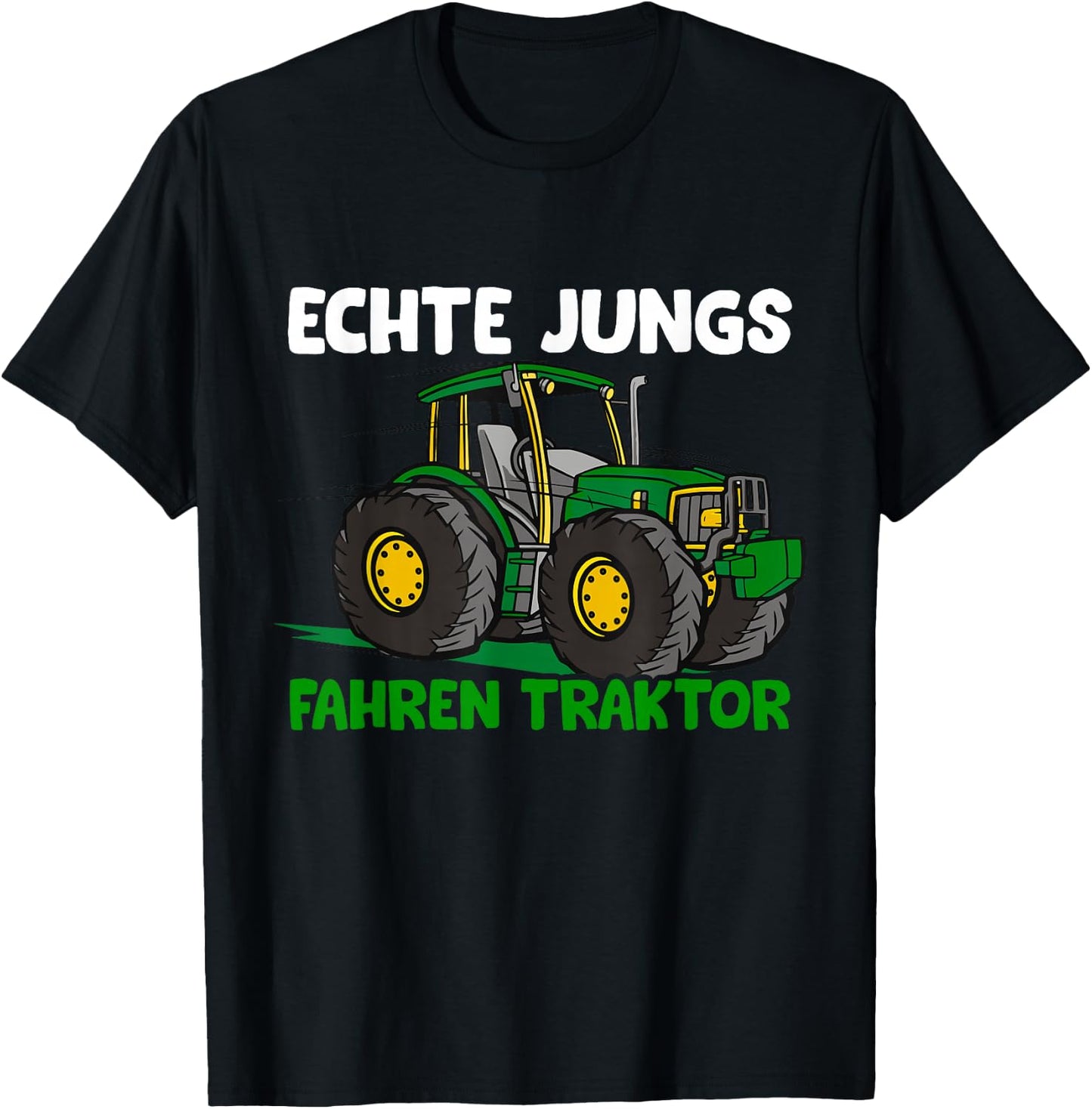 Children's with German Text "Echte Jungs fahren" ("Echte Boys"), black, s T-Shirt - T-Shirt | Black