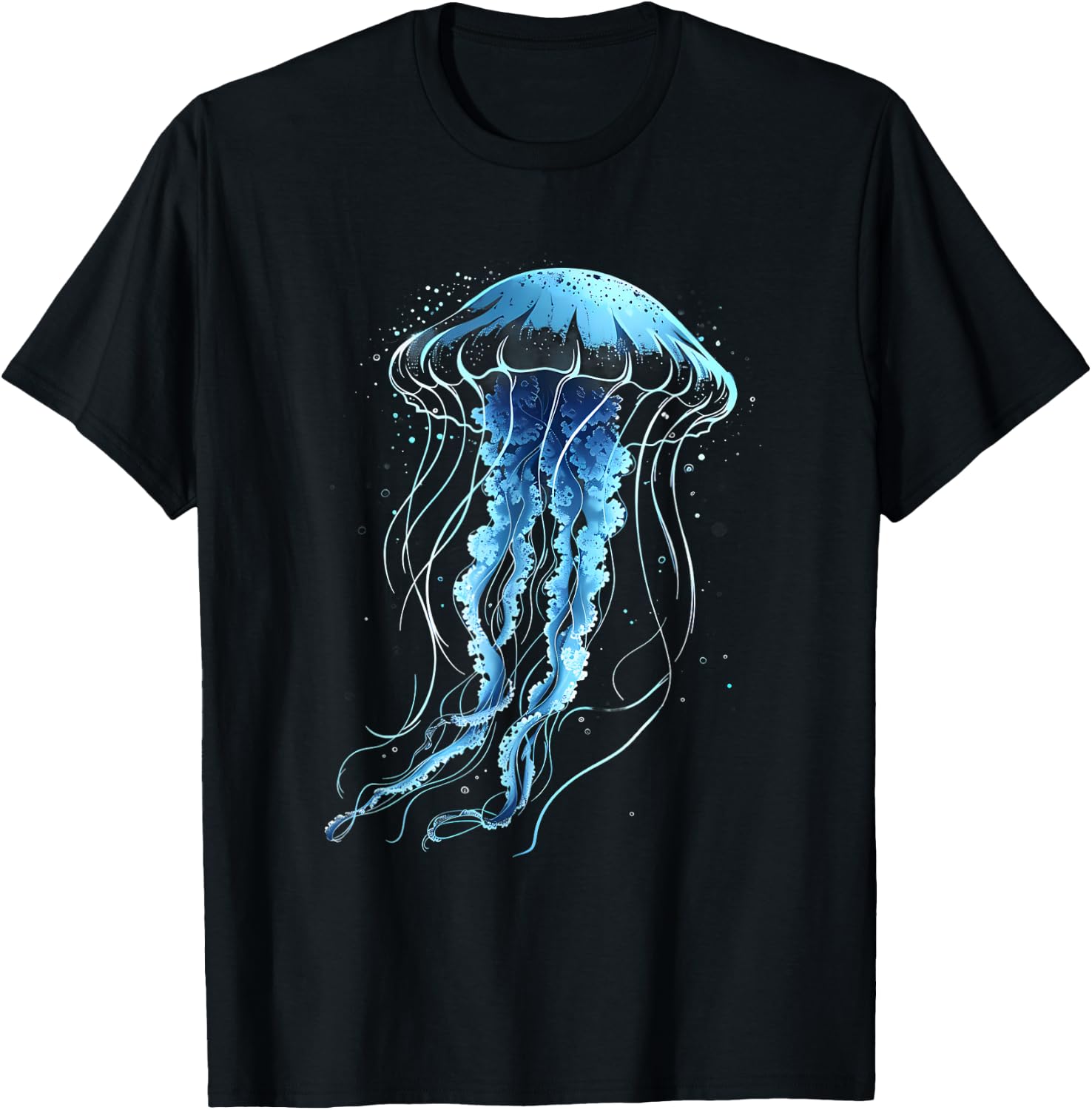 Jellyfish Sea Mammal Sea Ocean Animal Artwork , black T-Shirt - T-Shirt | Black