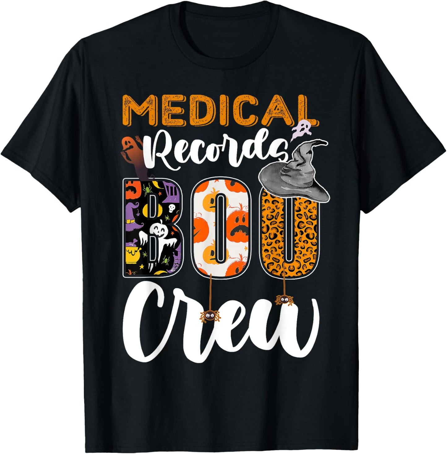 Medical Records Boo Crew Halloween Matching MRT T-Shirt - T-Shirt | Black
