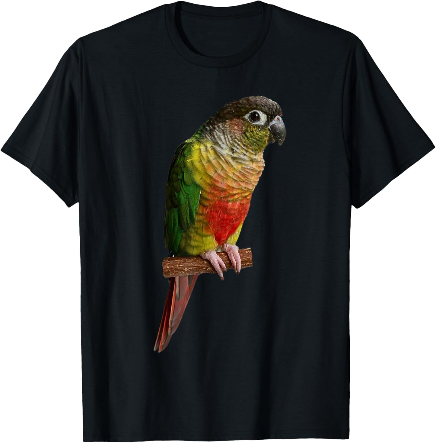 Green cheek Conure Parrot Bird Parakeet and men T-Shirt - T-Shirt | Black