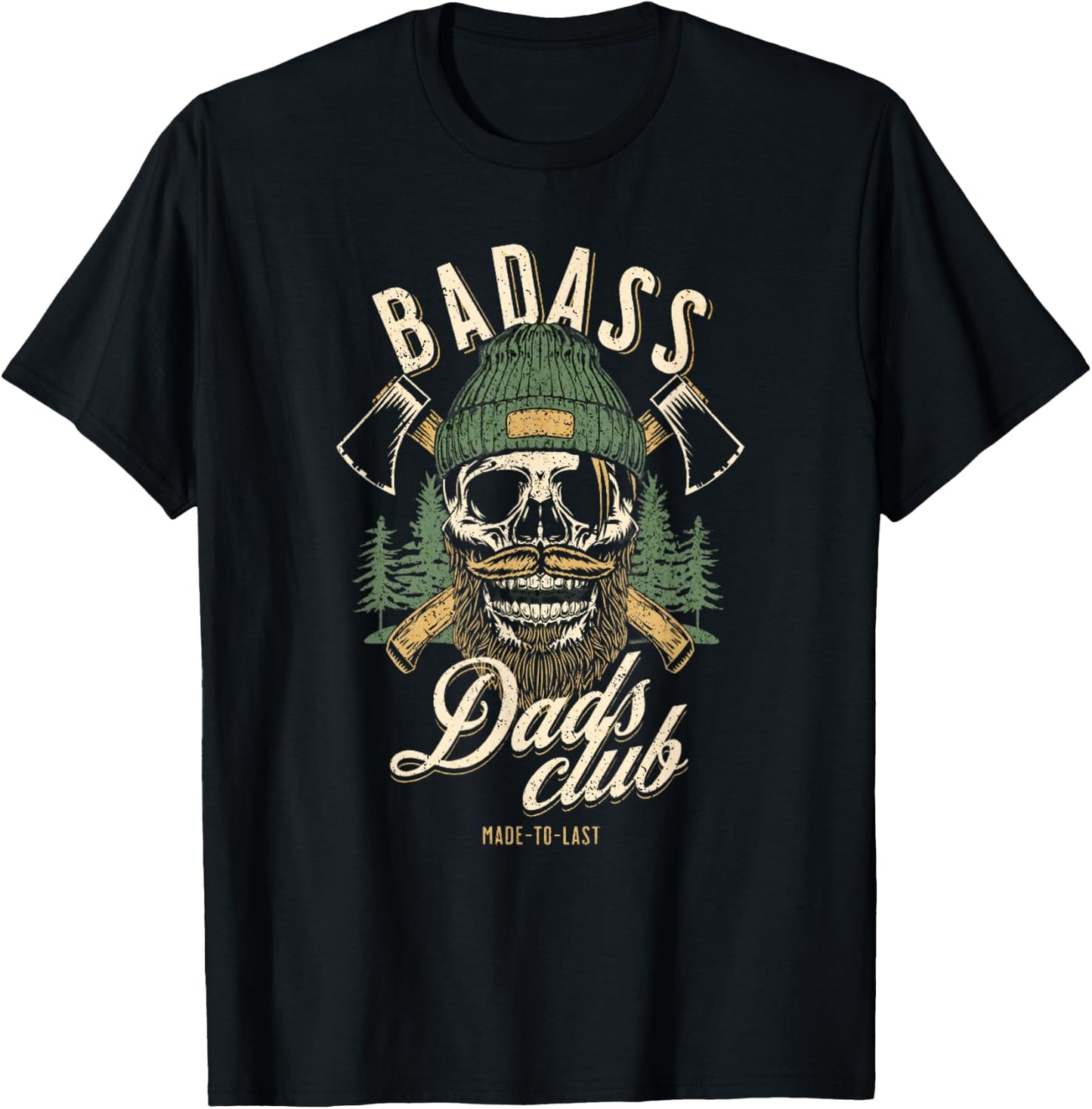 Badass Dads Club T Funny Birthday Stepdad T T-Shirt - T-Shirt | Black