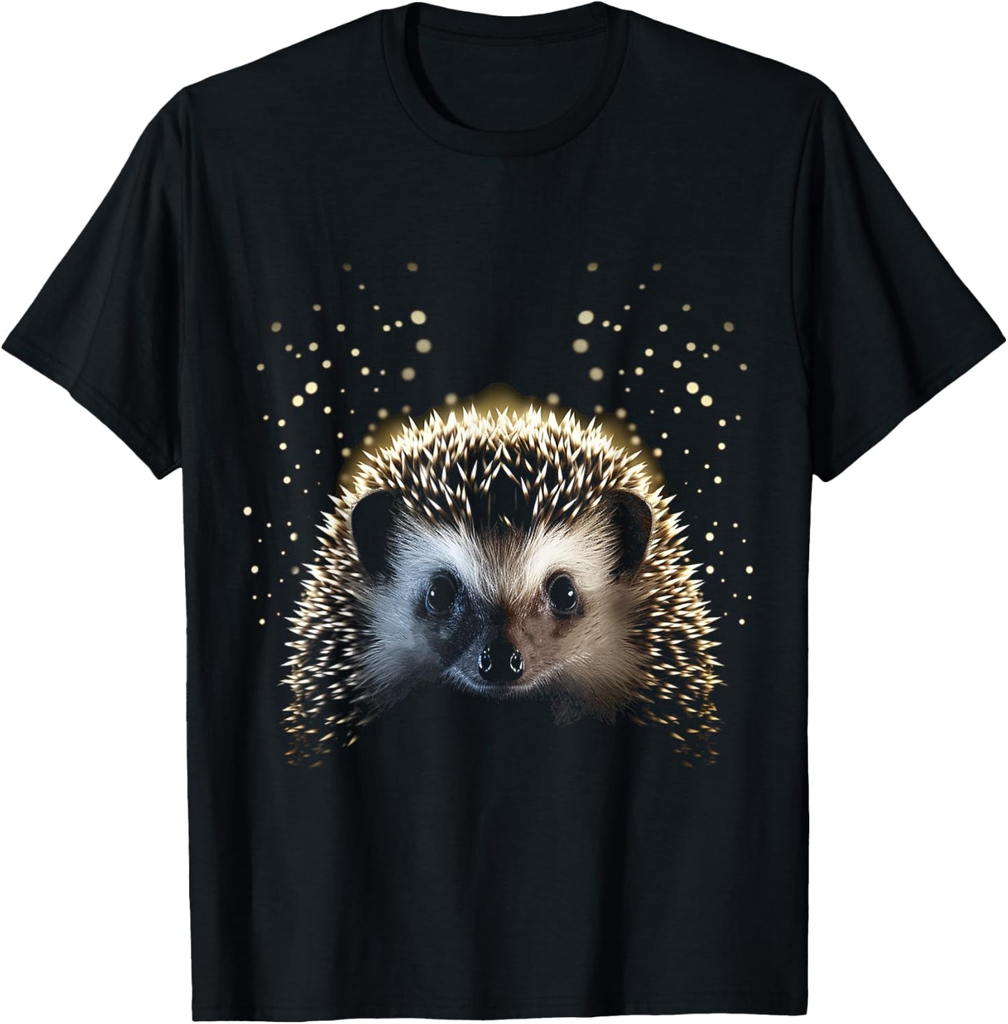 Hedgehog Animal Art Graphic Hedgehog , Black, S T-Shirt - T-Shirt | Black