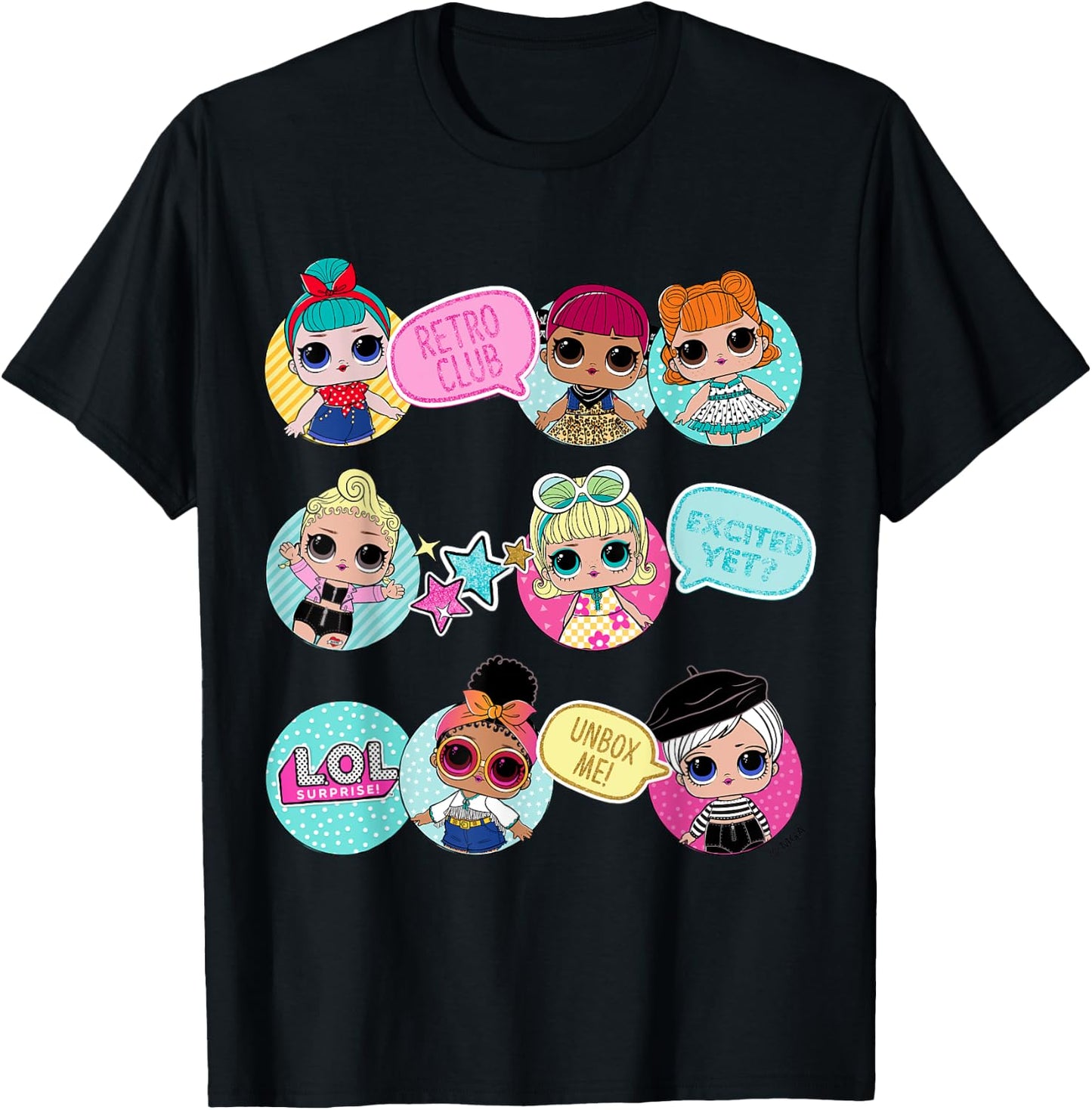 L.O.L. Surprise! Retro Club Aufgeregt, doch nicht? Unbox Me! , blue T-Shirt - T-Shirt | Black