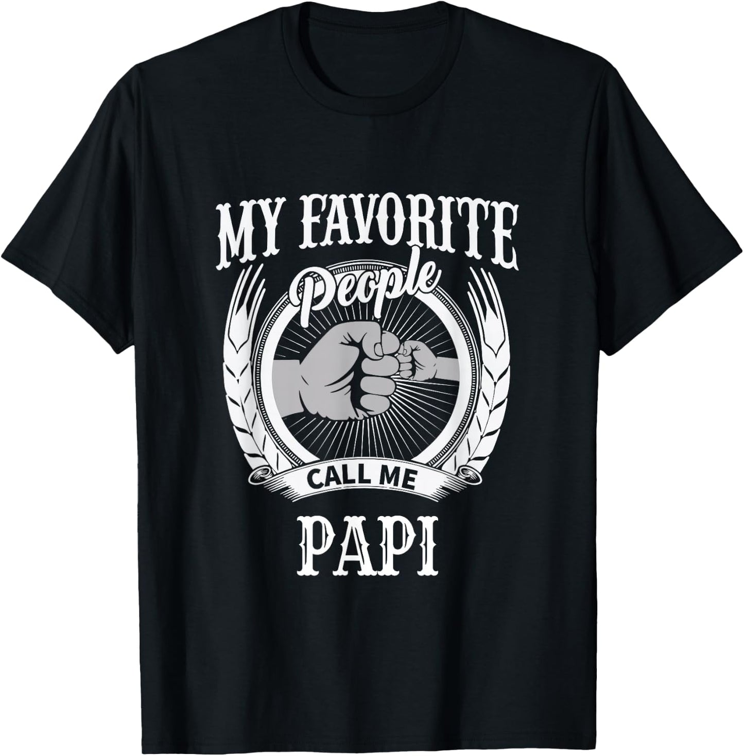 My Favorite People Call Me Papi French Grandpa T-Shirt - T-Shirt | Black