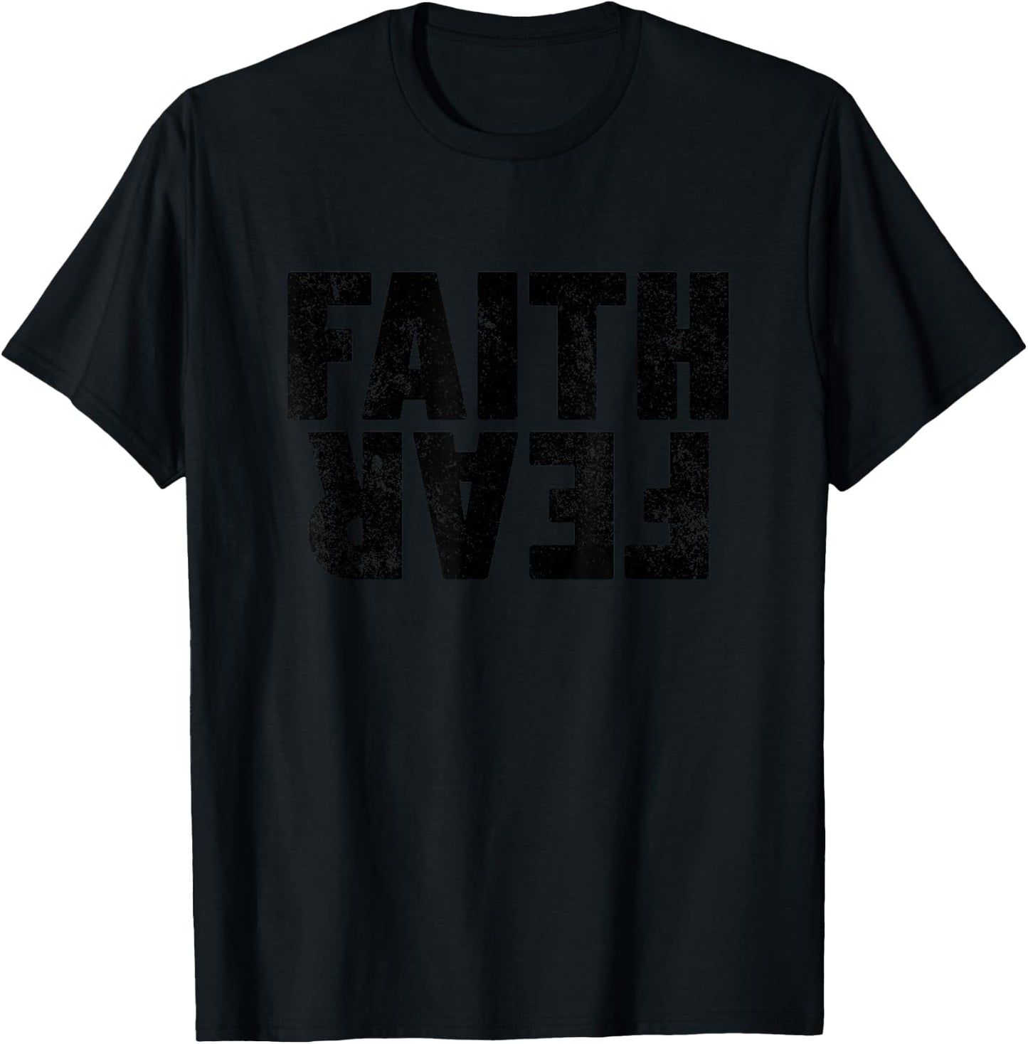 Faith Over Fear Women's Men's Christian Faith Over Fear T-Shirt - T-Shirt | Black