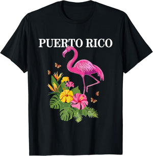 Puerto Rico Flamingo Pride Puerto Rican Souvenir Vintage T-Shirt - T-Shirt | Black