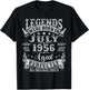 Legends Were Born in July 1956 Vintage 69th Birthday Men Dad T-Shirt - T-Shirt | Black