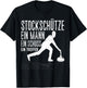 Eisstock Eistockschießen Stockschütze T-Shirt - T-Shirt | Black