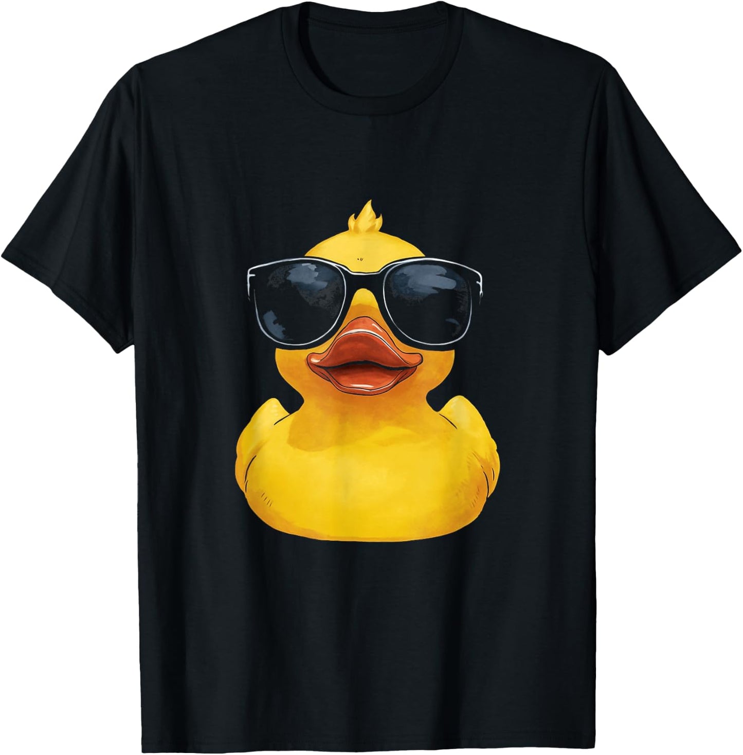 Rubber Duck Cool Duckie With Sunglasses Duckling Funny Ducky T-Shirt - T-Shirt | Black