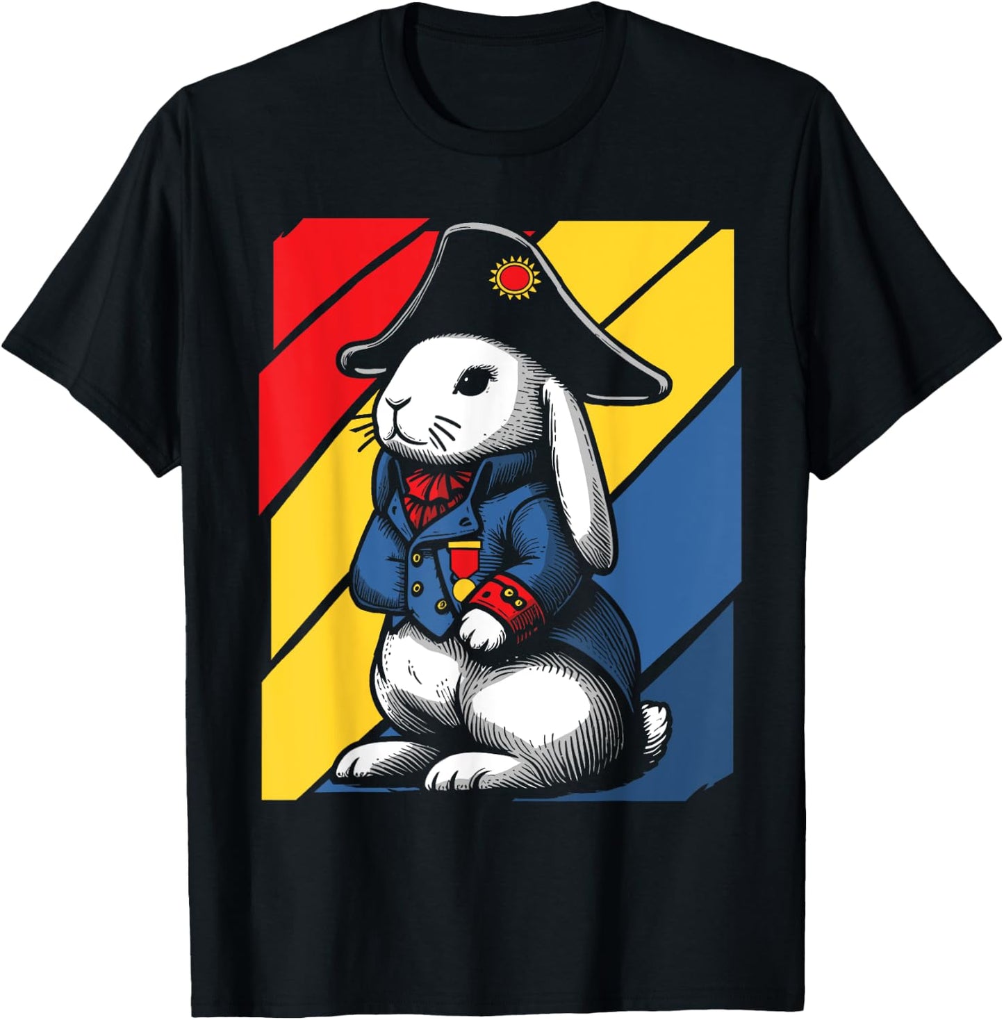 Napoleon Bonaparte Bunny French History Rabbit T-Shirt - T-Shirt | Black