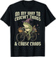On My Way to Crochet Things and Cause Chaos T-Shirt - T-Shirt | Black