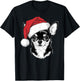 Joyful Chihuahua Santa Dog on Chihuahua Christmas Women Kids T-Shirt - T-Shirt | Black
