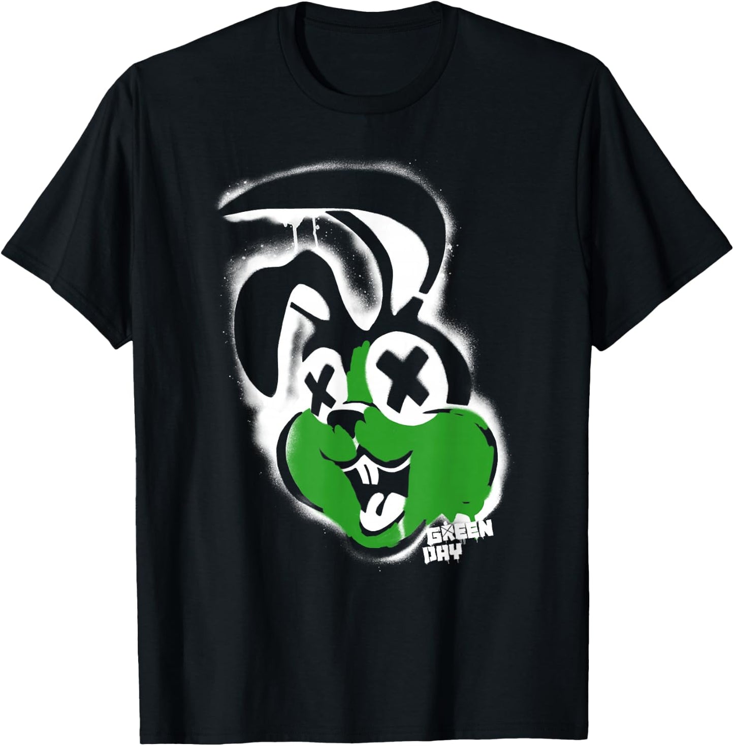 Green Day Awesome Bunny , black T-Shirt - T-Shirt | Black