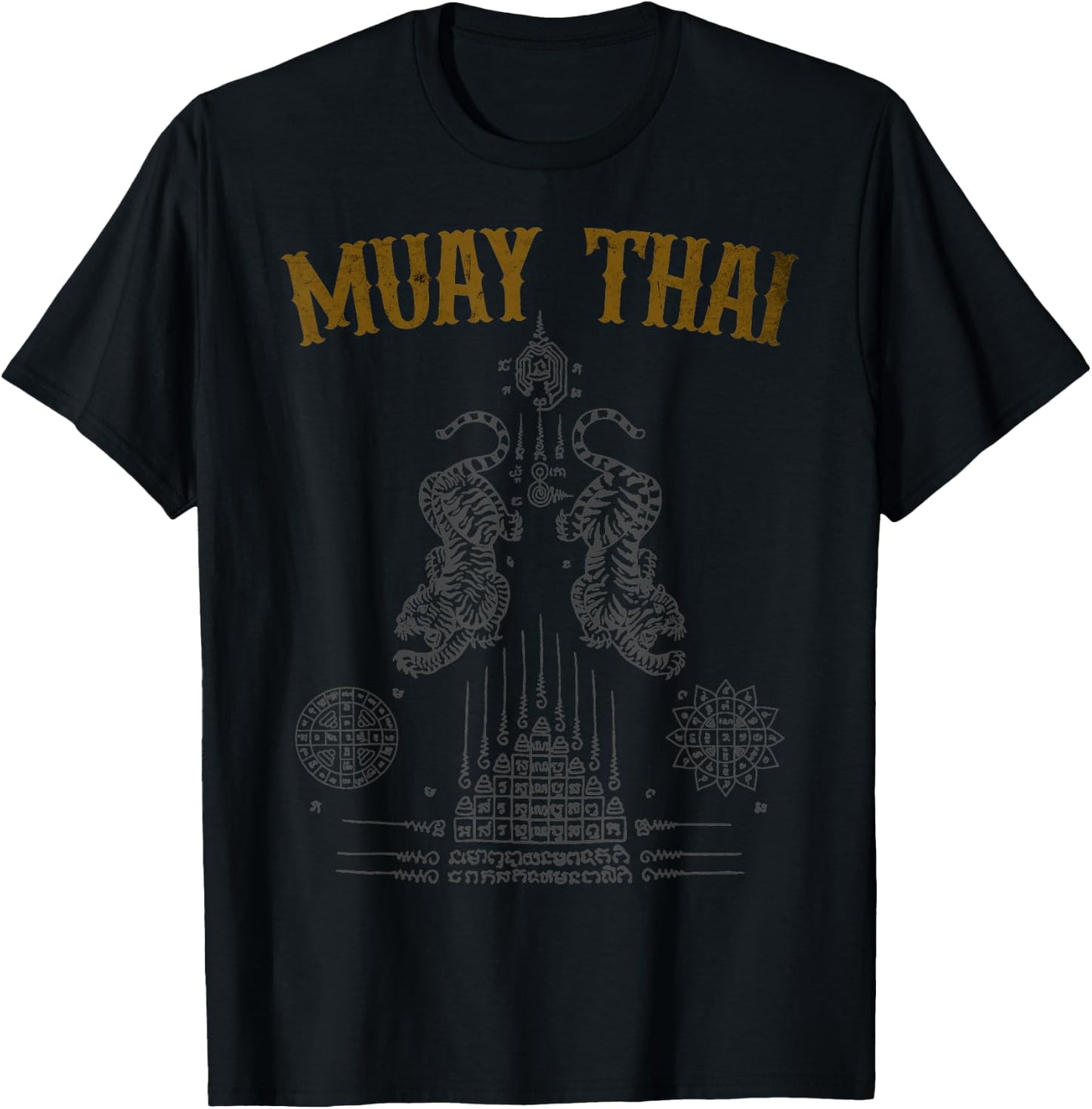 Tattoo Muay Thai Buddha Kickboxing Cultural Asian Sak Yant , Black, S T-Shirt - T-Shirt | Black