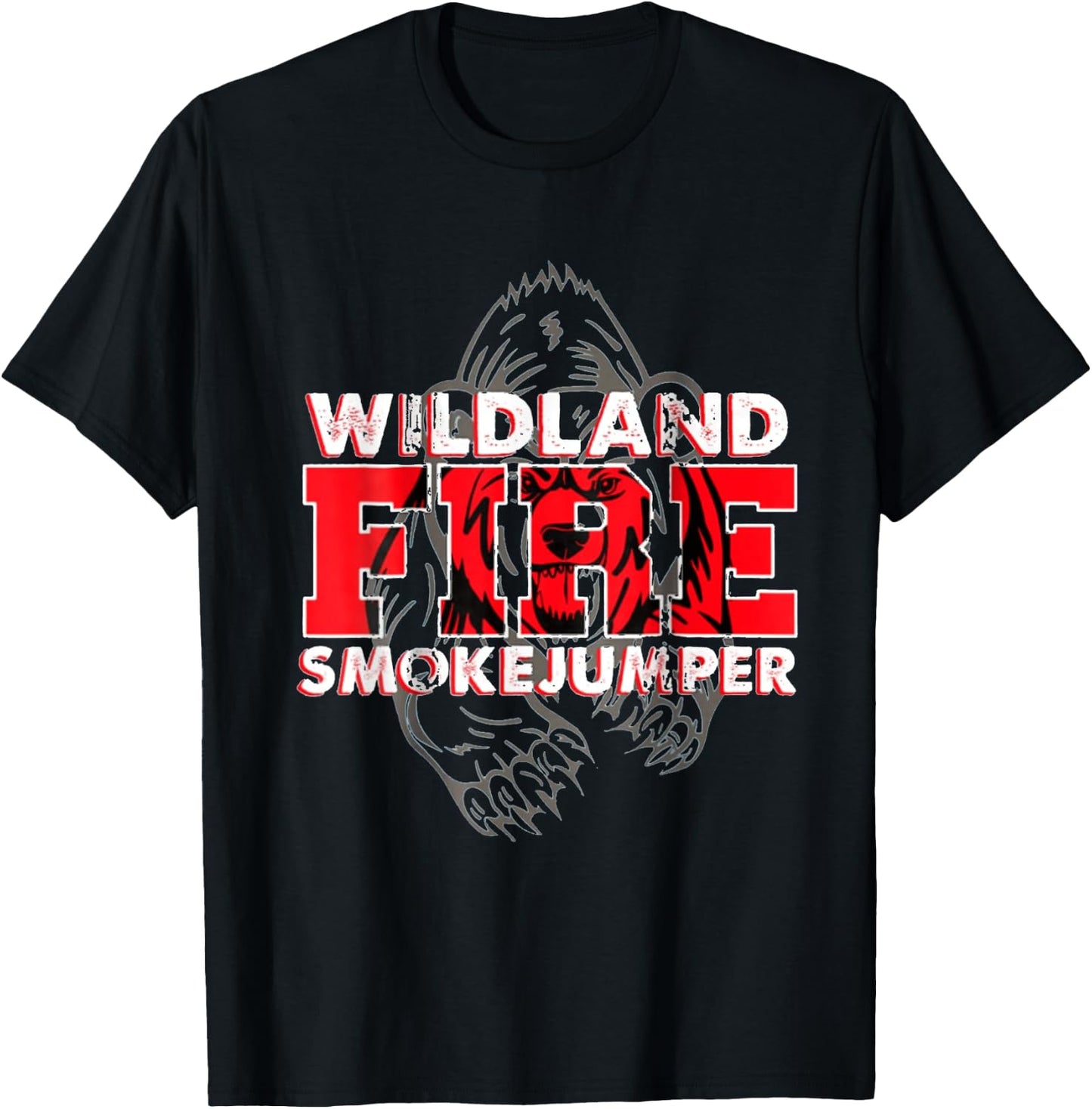 Vintage Design Fire Firefighter Smoke Jumper Rescue T-Shirt - T-Shirt | Black