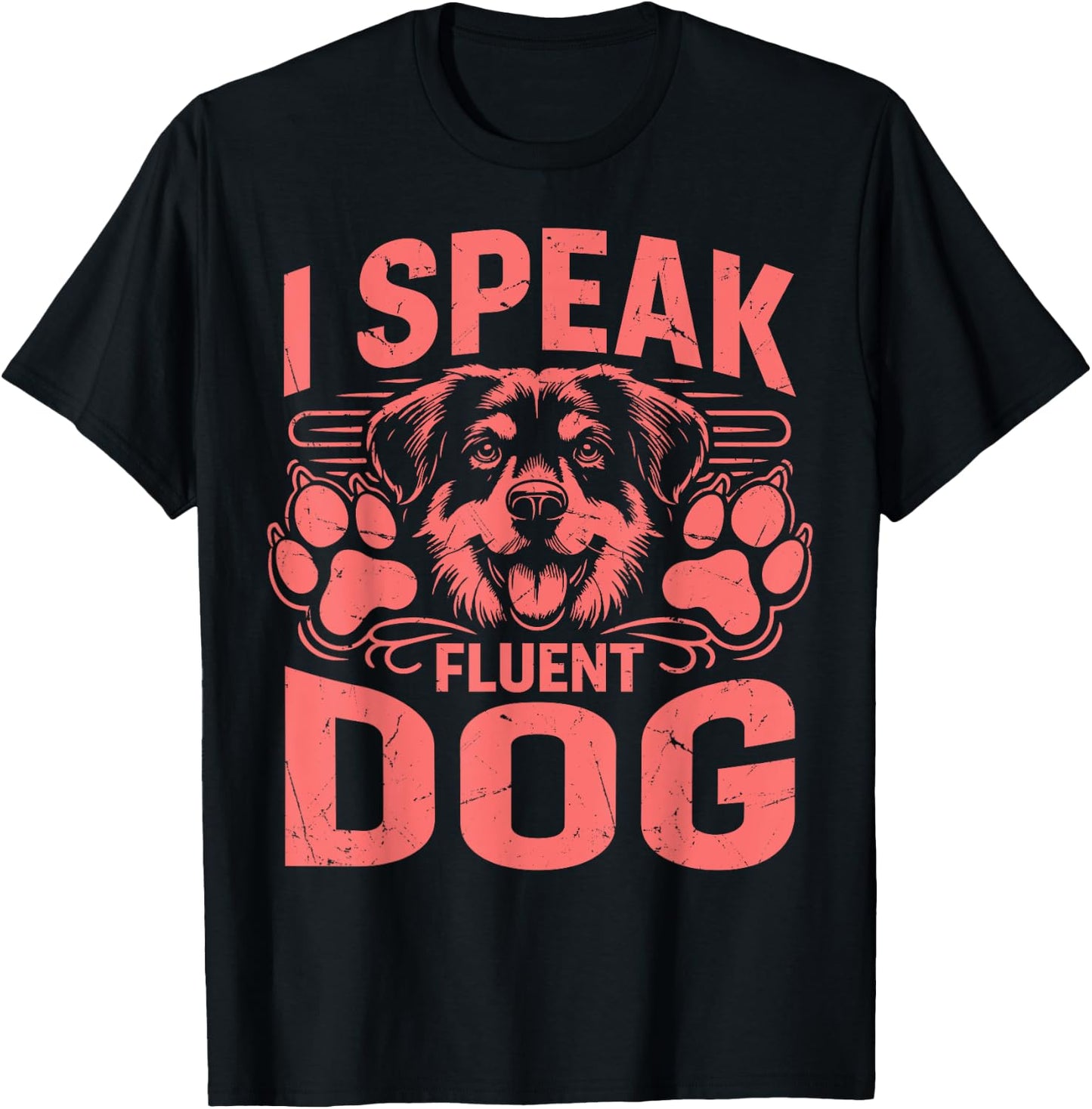 I speak fluent Dog Dad T-Shirt - T-Shirt | Black