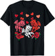 Valentines Day Dragons Hearts Funny Women Girls Kids Toddler T-Shirt - T-Shirt | Black