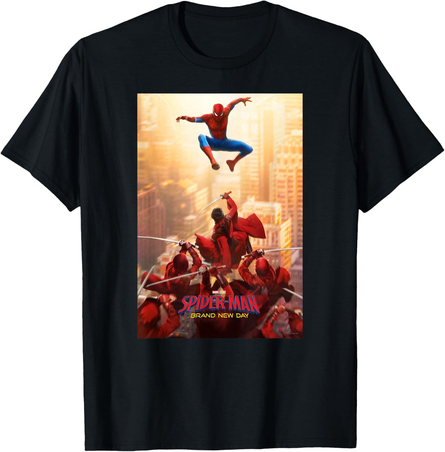 Marvel Studios Spider-Man BND Movie 2026 Hand Ninja Poster T-Shirt - T-Shirt | Black