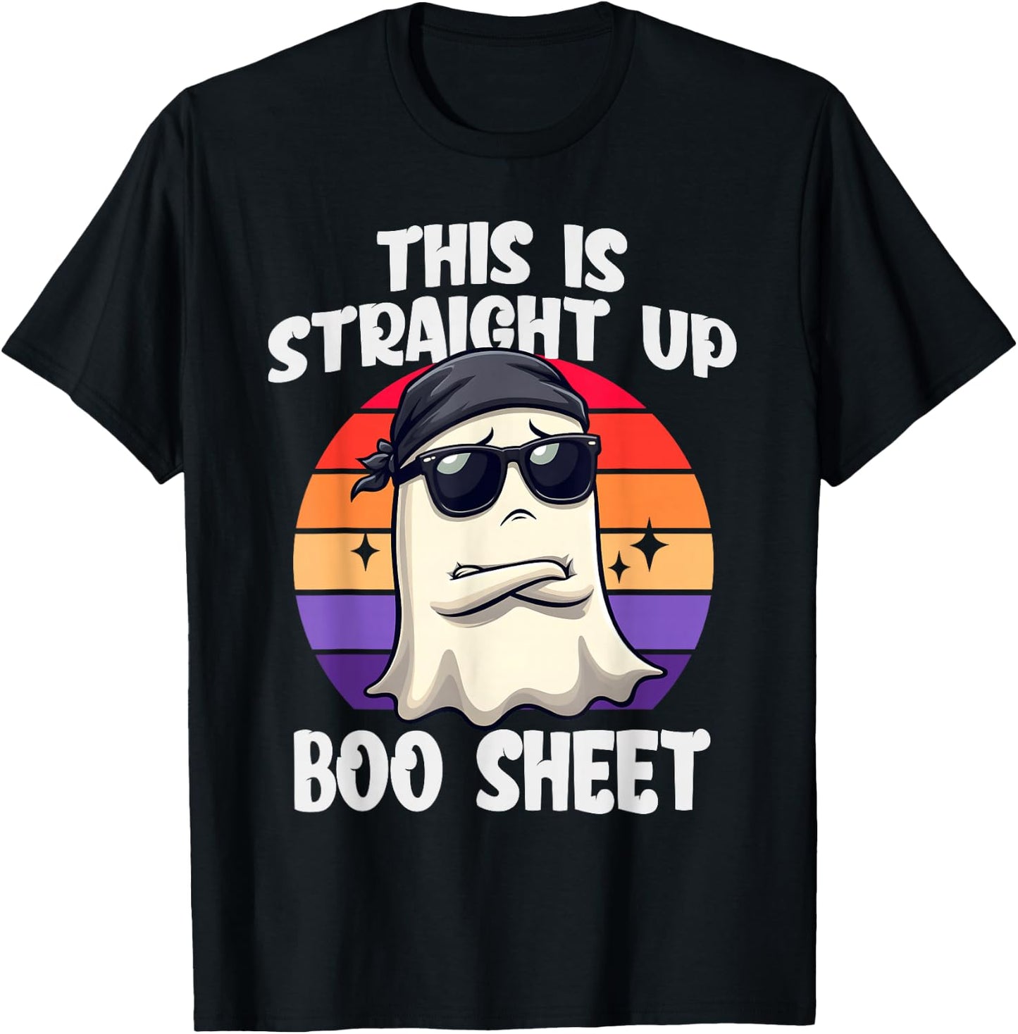 This Is Straight Up Boo Sheet Sarcastic Ghost Halloween Boys T-Shirt - T-Shirt | Black