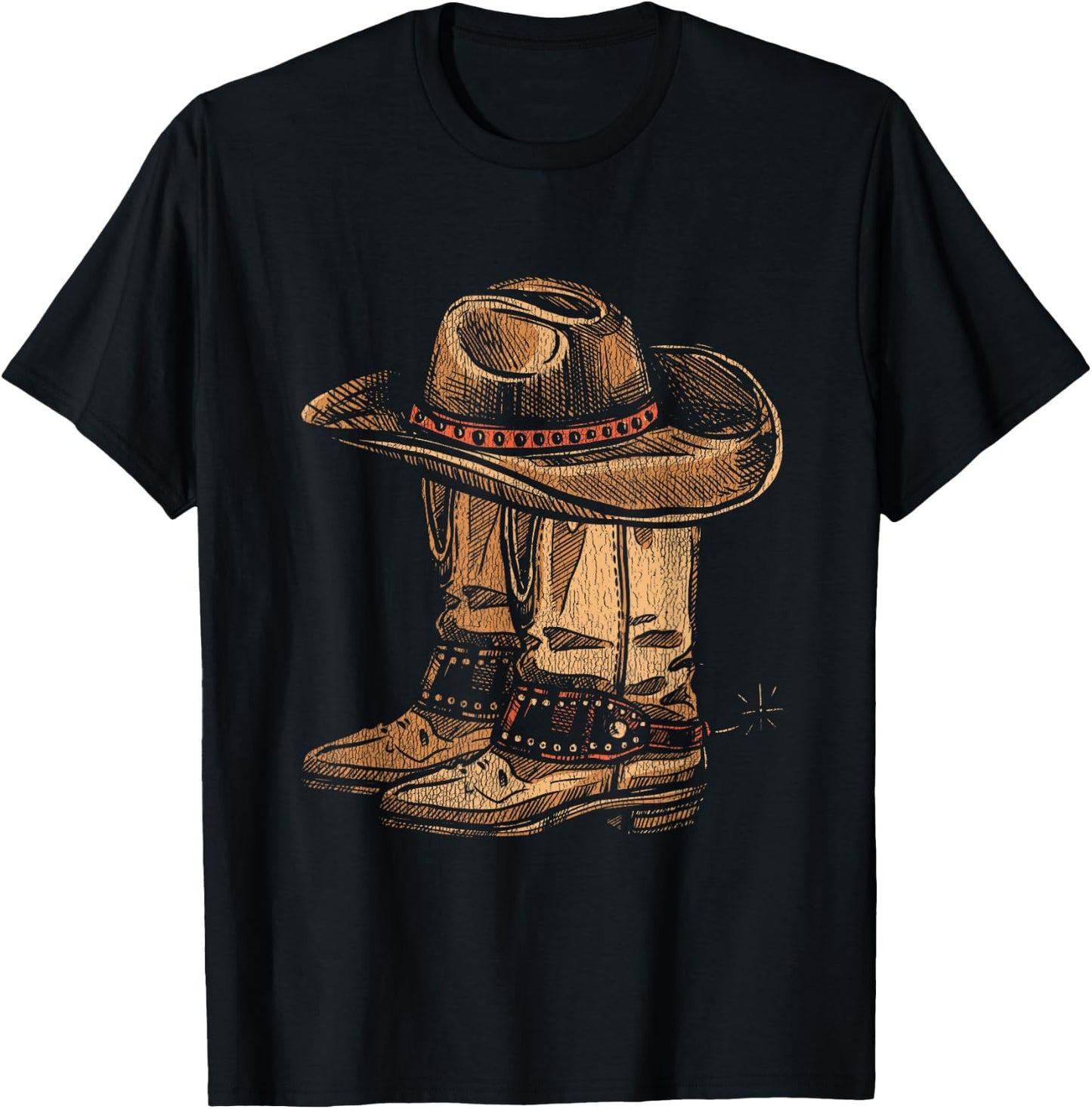 Howdy Cowboy T-Shirt - T-Shirt | Black