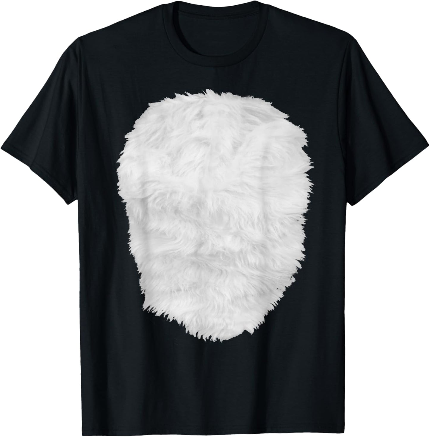 Skunk Photo of Hairy Chest Halloween Skunk Costume , black T-Shirt - T-Shirt | Black