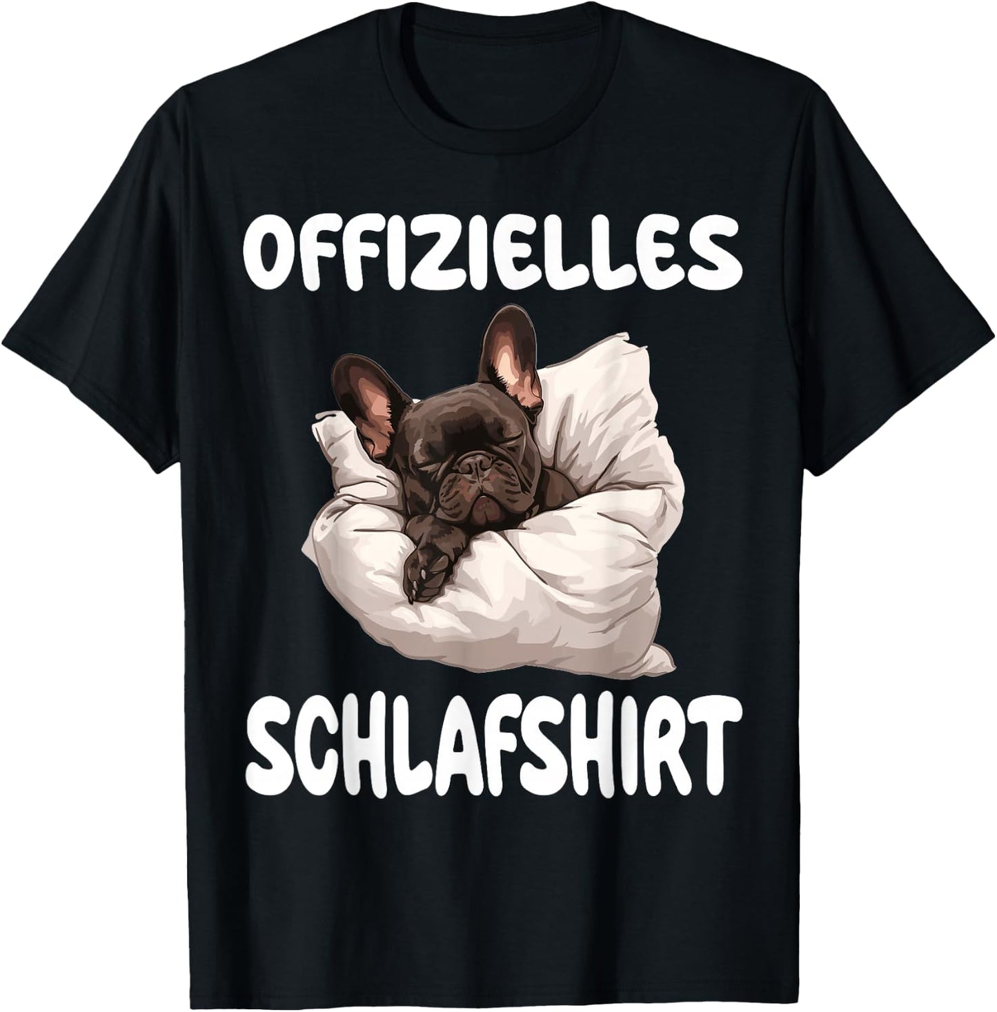 Funny French Bulldog Frenchie Official , black T-Shirt - T-Shirt | Black