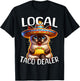 Funny Siamese Cat Local Taco Dealer Cinco De Mayo Cats T-Shirt - T-Shirt | Black