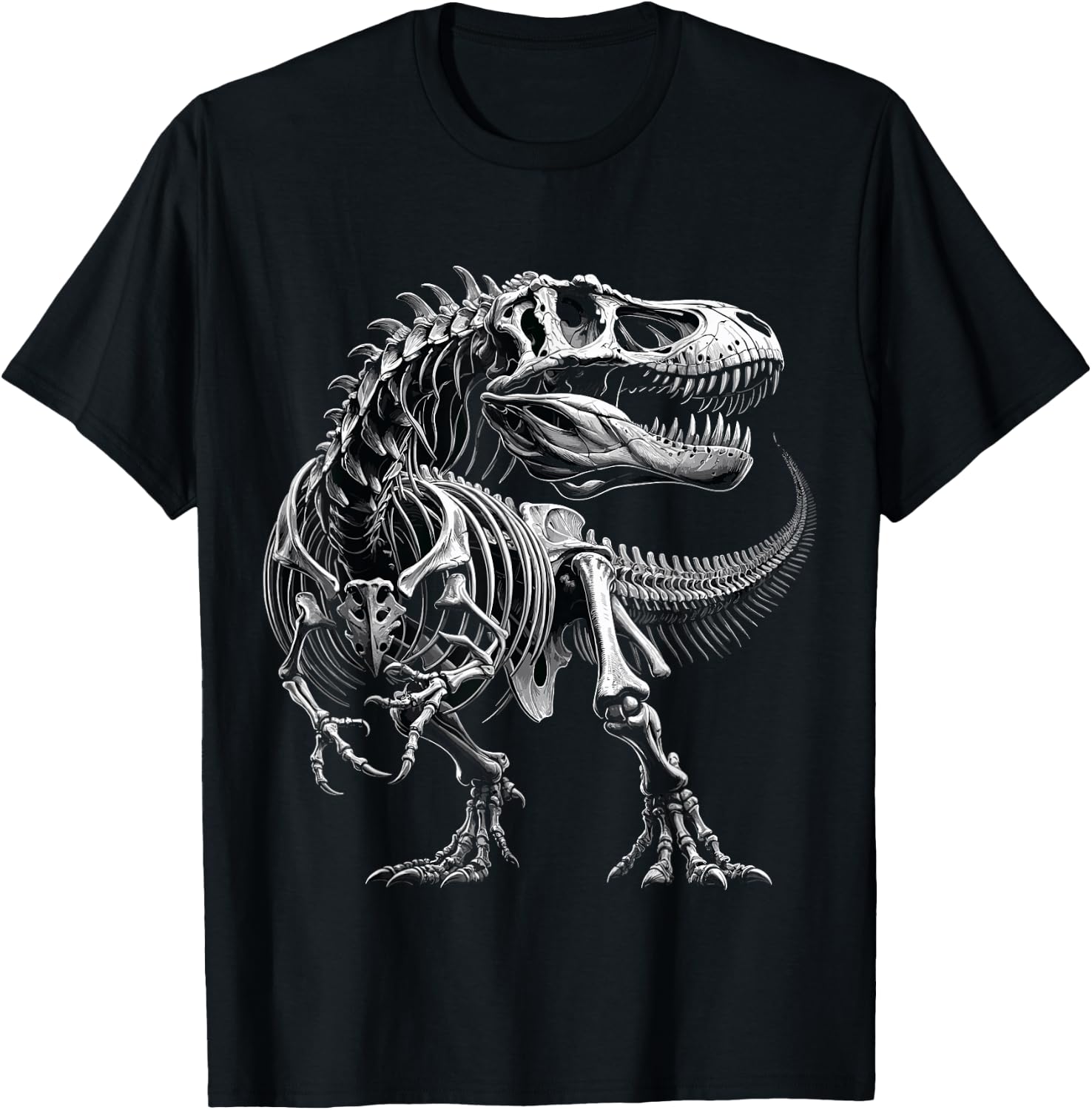 T-Rex Fossil Skeleton Dinosaur Bones Paleontologist T-Shirt - T-Shirt | Black
