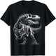 T-Rex Fossil Skeleton Dinosaur Bones Paleontologist T-Shirt - T-Shirt | Black