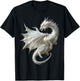 Mythical illustration of the white dragon , Black, S T-Shirt - T-Shirt | Black