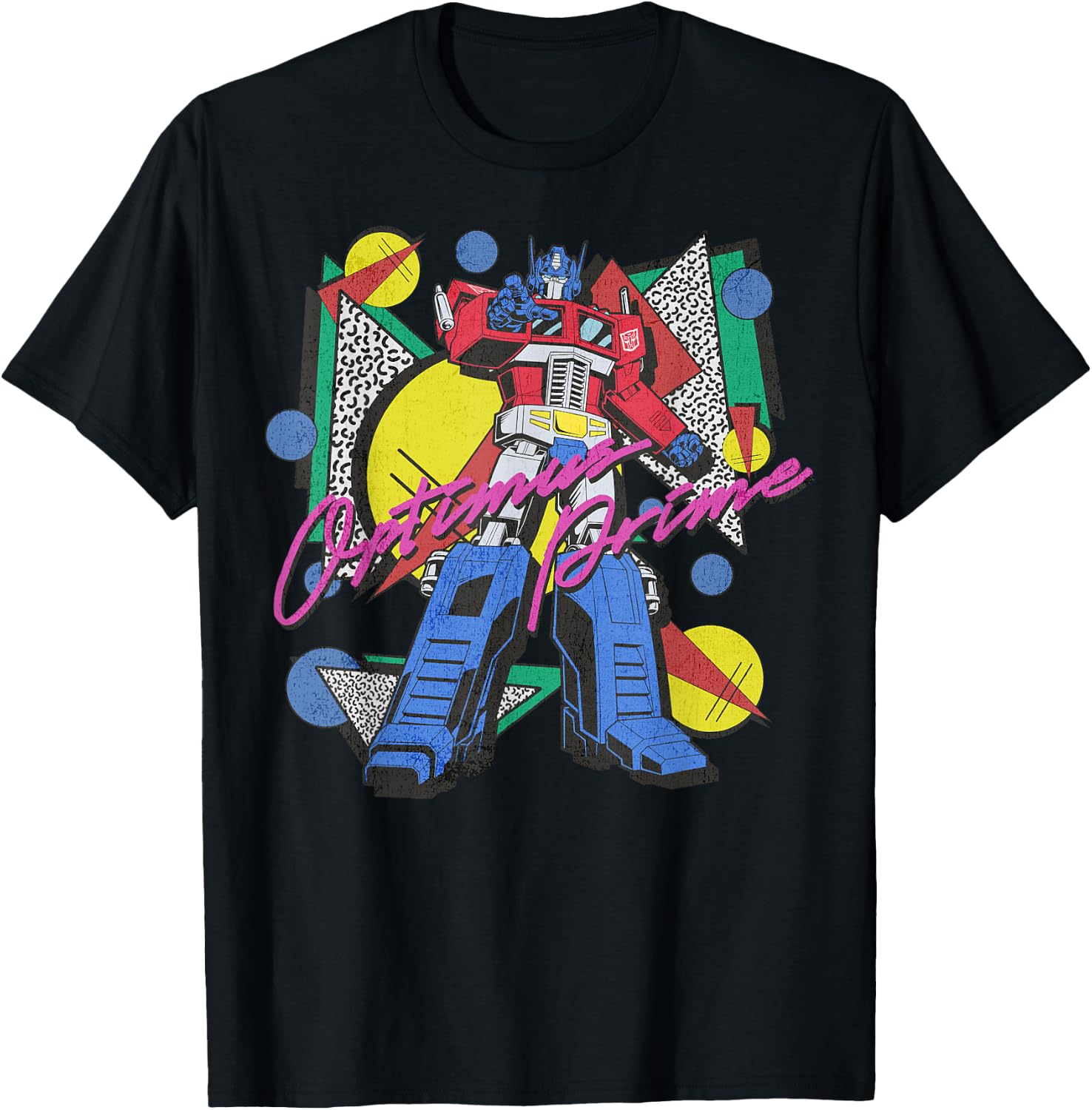 Transformers Retro Optimus Prime 80's Print T-Shirt - T-Shirt | Black