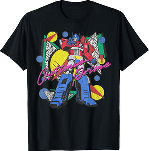 Transformers Retro Optimus Prime 80's Print T-Shirt - T-Shirt | Black
