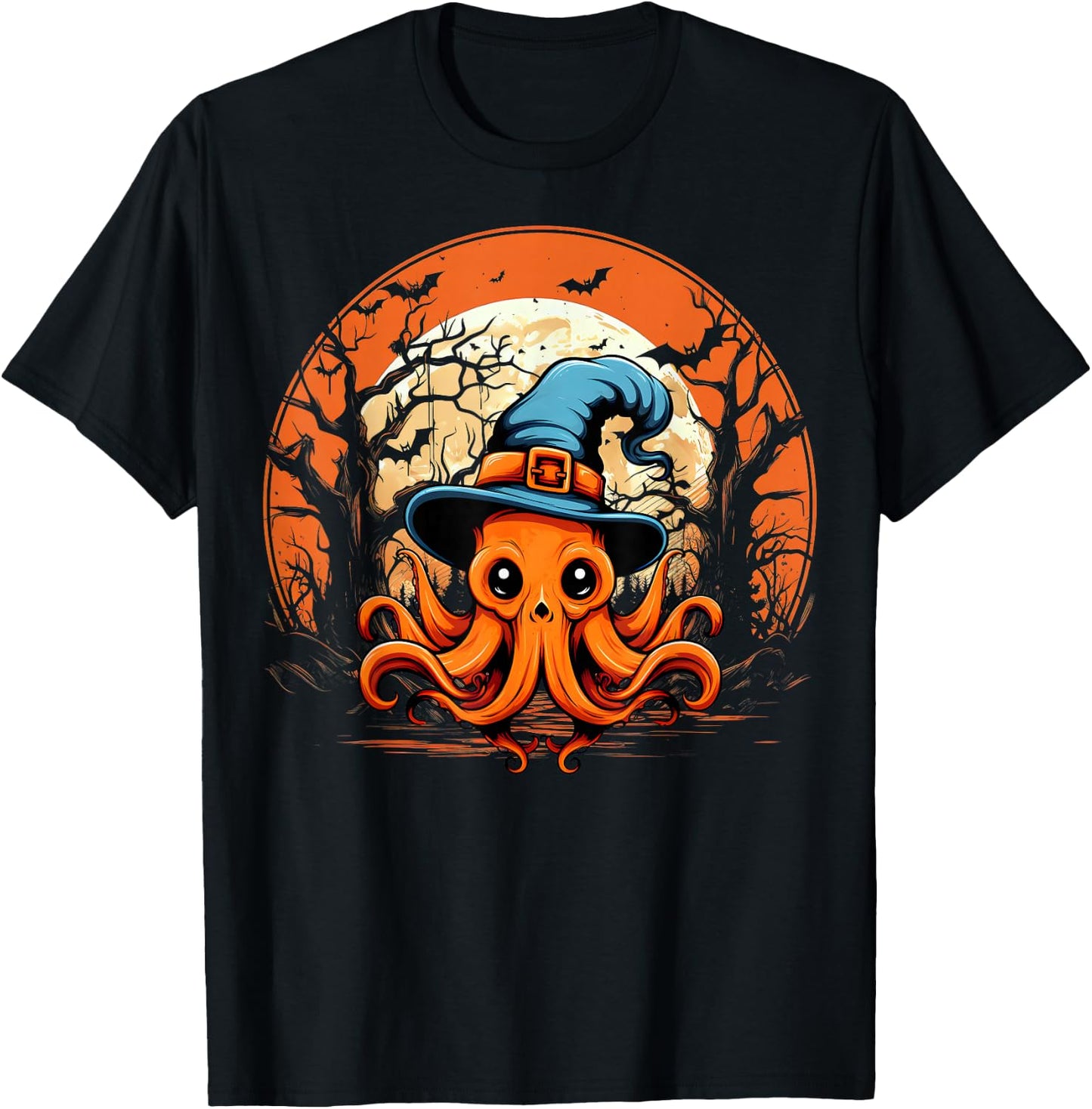 Octopus Lover - Octopus Halloween Spooky Ghost Costume Style T-Shirt - T-Shirt | Black
