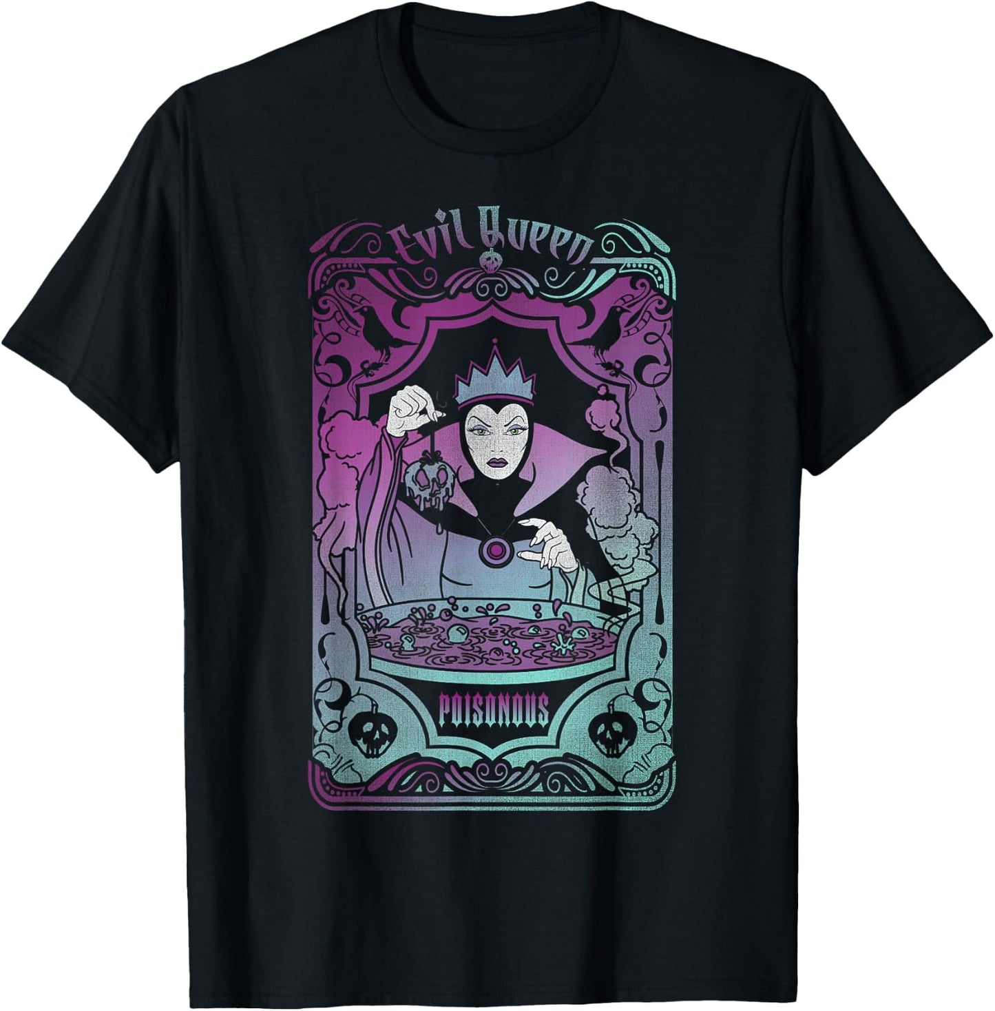 Disney Villains Snow White Evil Queen Tarot Card T-Shirt - T-Shirt | Black