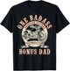 Father's Day Stepdad One Badass Bonus Dad Gift Motorcycle T-Shirt - T-Shirt | Black