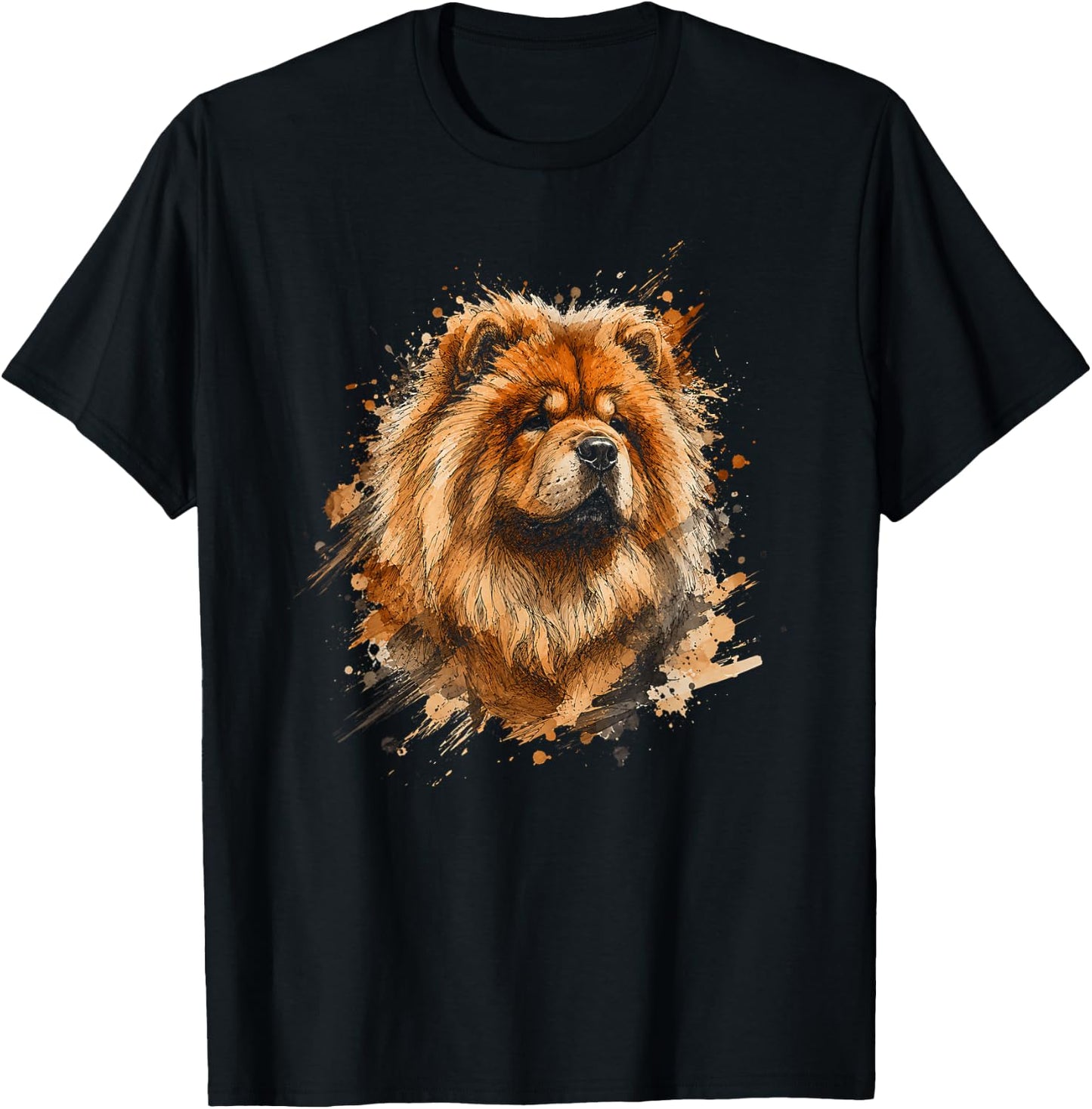 Abstract Chow Chow Artwork Design T-Shirt - T-Shirt | Black
