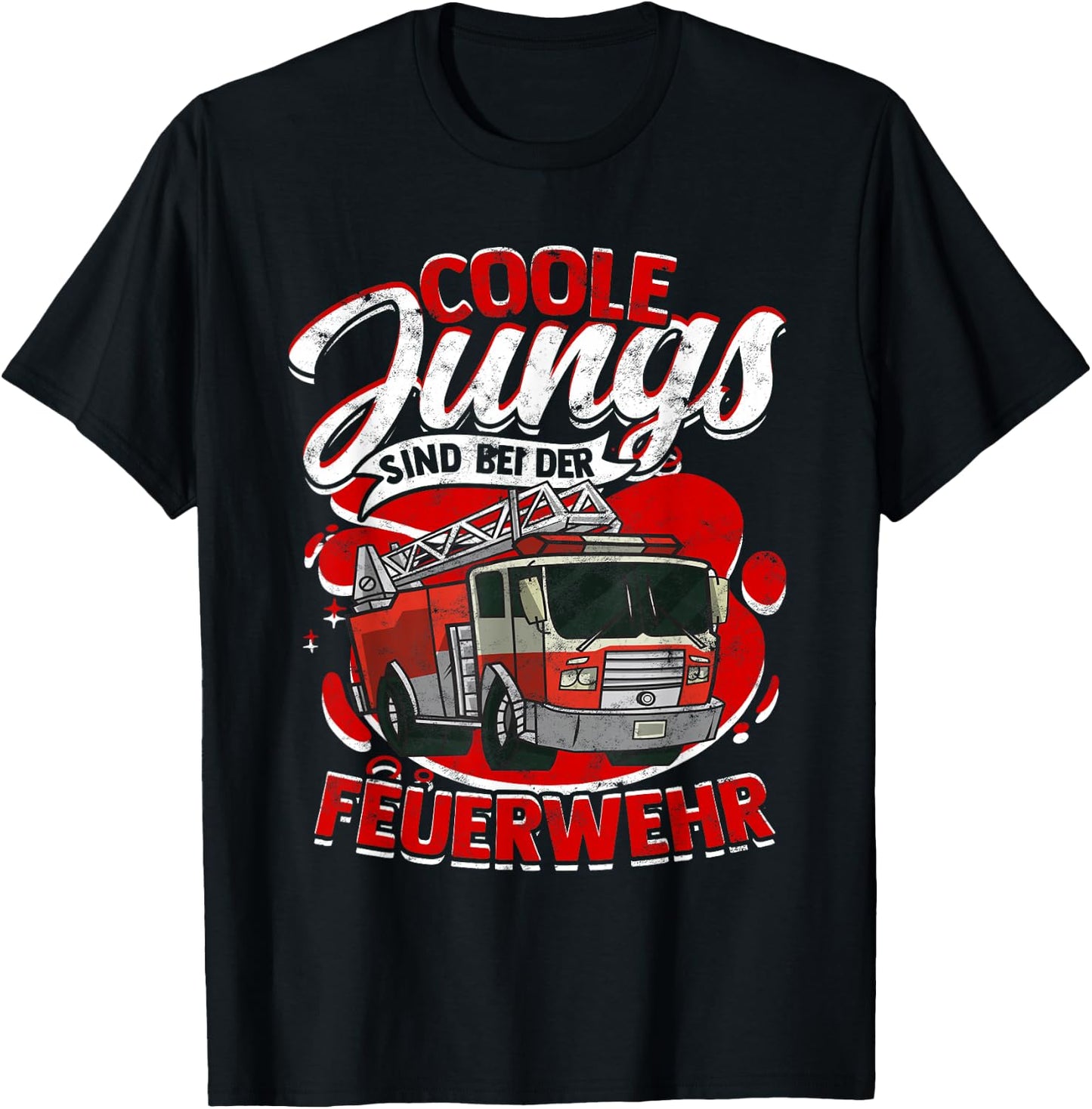 Fireman Youth Fire Brigade Voluntary Fire Brigade Children's , black T-Shirt - T-Shirt | Black