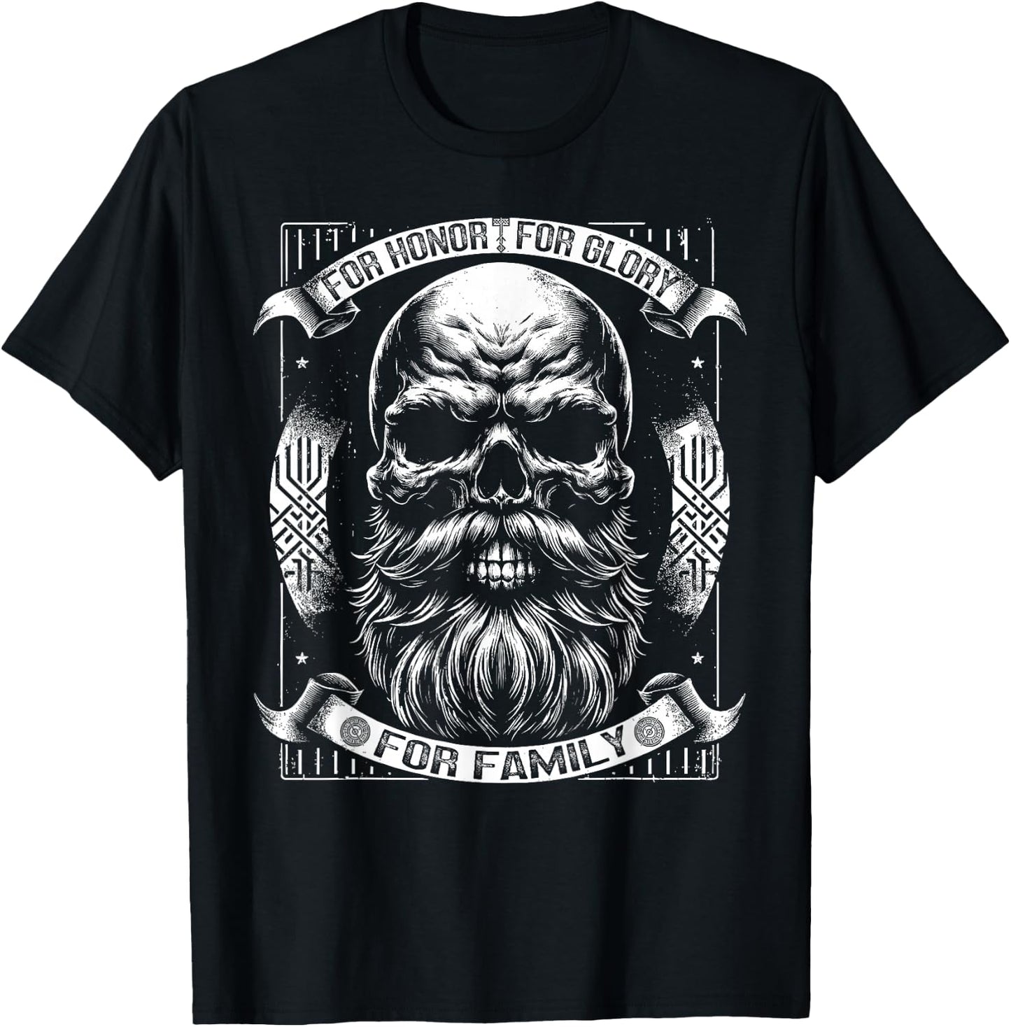 Wikinger Spruch, Honor Glory Family, Germanen Viking T-Shirt - T-Shirt | Black