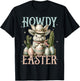 Happy Easter Howdy Easter Egg Bunny Rabbit Cowgirl Cowboy T-Shirt - T-Shirt | Black