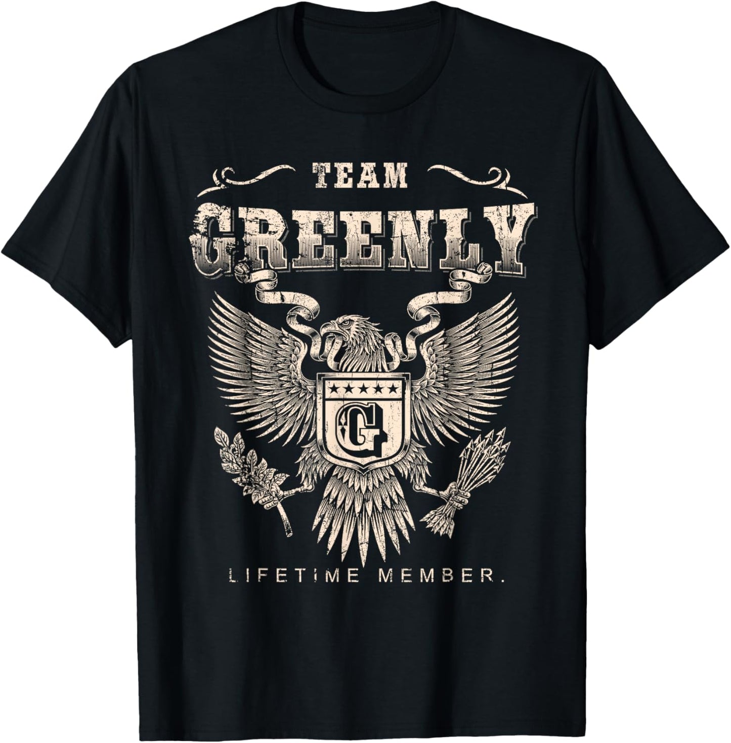 Team Greenly Lifetime Member - Greenly Name T-Shirt - T-Shirt | Black