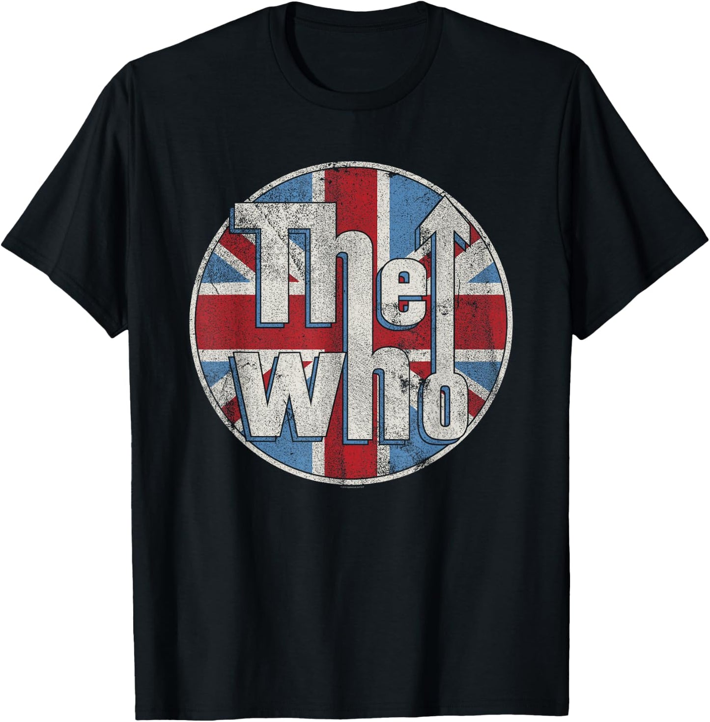 The Who Offizielles Union Jack Circle Logo im Used-Look T-Shirt - T-Shirt | Black