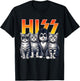 Cute Hiss Cats Rock Kittens Kitty Rocking Music Cat Lovers T-Shirt - T-Shirt | Black