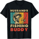Funny Fishing Husband's Fishing Buddy Vintage Fishing T-Shirt - T-Shirt | Black