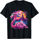 Halloween Flamingo Bats Haunted Castle Trick Or Treat Moon T-Shirt - T-Shirt | Black